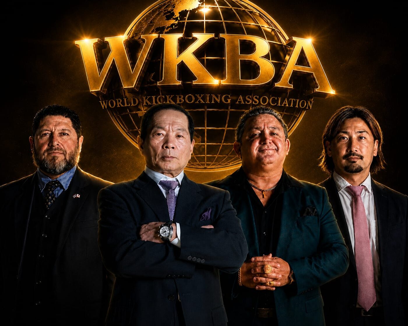 Diego González La Volpe, Ihara Kaicho, Chinto Mordillo and Yu Kawakubo, WKBA international board