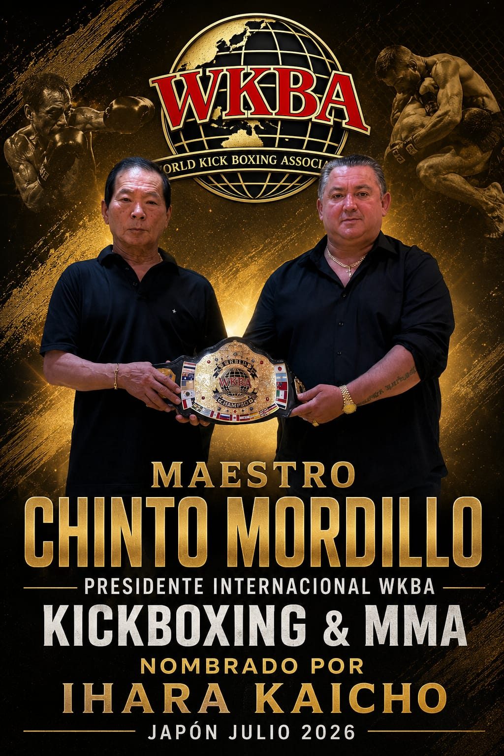 Official appointment of Chinto Mordillo as WKBA International President